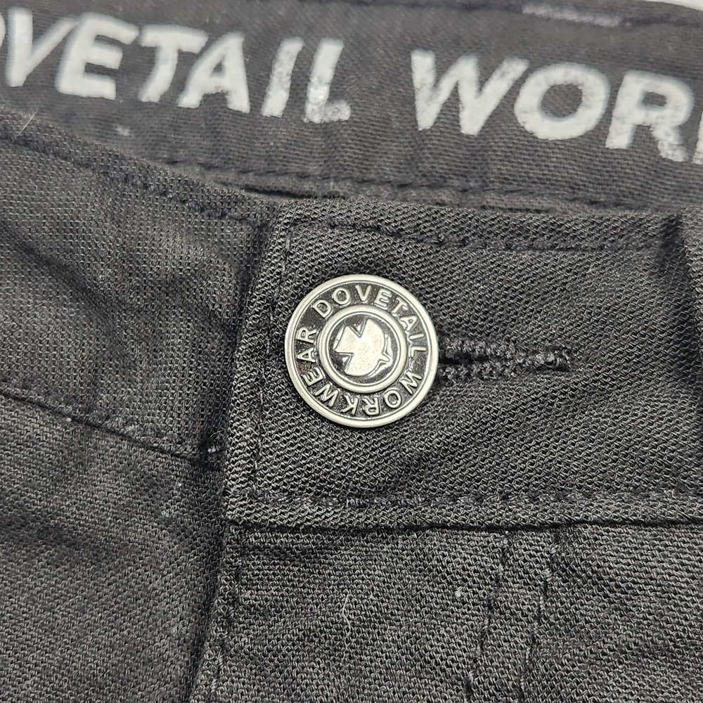 Dovetail Pants Womens 0 (26x30) Black Britt Utility Double Knee Work Cordura - Picture 8 of 15